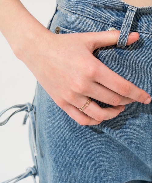 Jewel closet by L&Co.（ジュエルクローゼットバイエルアンドコー）の「K10 チェーン リング（リング・レディース・ゴールド/ゴールド系その他/ゴールド系その他2・11号/9号/13号）」の7枚目の写真