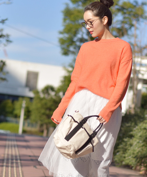 coca（coca）（コカ）の「コンパクト2wayべジバッグ（ショルダーバッグ・レディース・アイボリー/ブラック/A・ONE SIZE）」の9枚目の写真