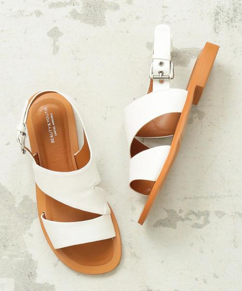 BEAUTY&YOUTH● サイドオープンバックストラップサンダル BEAUTY&YOUTH UNITED ARROWS（ビューティーアンドユース