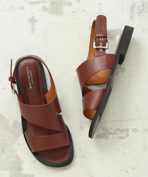 BEAUTY&YOUTH UNITED ARROWS（ビューティーアンドユースユナイテッドアローズ）の「BY∴ サイドオープンバックストラップサンダル（サンダル・レディース・ブラック/ブラウン/ホワイト・35h/37h/36h/38/36/37）」の9枚目の写真