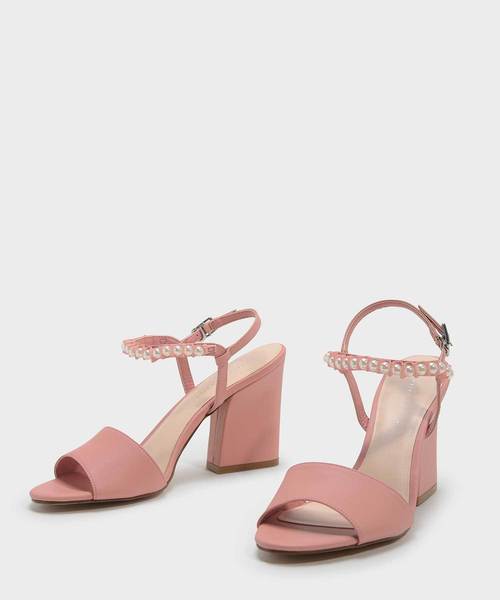 CHARLES & KEITH（チャールズ & キース）の「パールエンベリッシュサンダル / PEARL EMBELLISHED SANDALS（サンダル・レディース・ブラック/ピンク・23cm/23.5cm/24.5cm/25cm）」の10枚目の写真