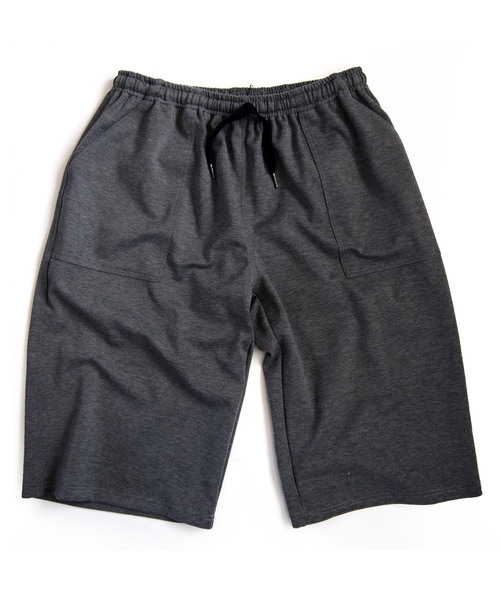 BEATJIVE（ビートジャイブ）の「ストレッチジャージ素材 ワイドパンツ ハーフパンツ ガウチョパンツ イージーパンツ 5分丈 膝下 レディース（その他パンツ・レディース・チャコールグレー/ブラック/ライトグレー・FREE）」の5枚目の写真