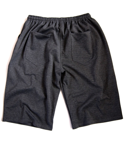 BEATJIVE（ビートジャイブ）の「ストレッチジャージ素材 ワイドパンツ ハーフパンツ ガウチョパンツ イージーパンツ 5分丈 膝下 レディース（その他パンツ・レディース・チャコールグレー/ブラック/ライトグレー・FREE）」の6枚目の写真