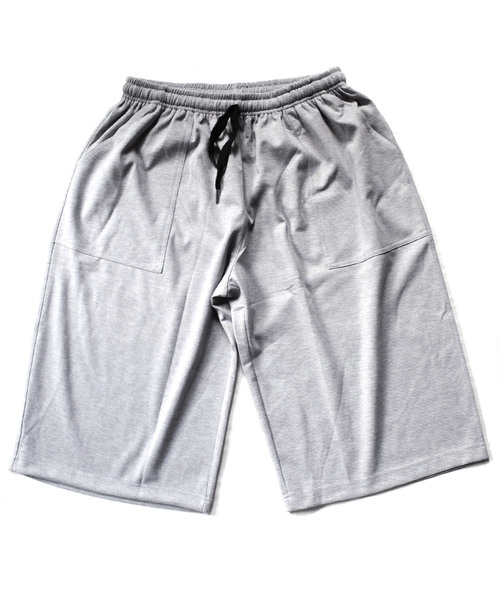 BEATJIVE（ビートジャイブ）の「ストレッチジャージ素材 ワイドパンツ ハーフパンツ ガウチョパンツ イージーパンツ 5分丈 膝下 レディース（その他パンツ・レディース・チャコールグレー/ブラック/ライトグレー・FREE）」の10枚目の写真