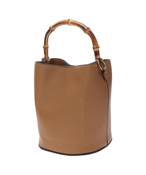 koe(コエ)の「バンブーハンドルバッグ(ハンドバッグ・レディース・ブラック/キャメル・FREE)」の7枚目の写真