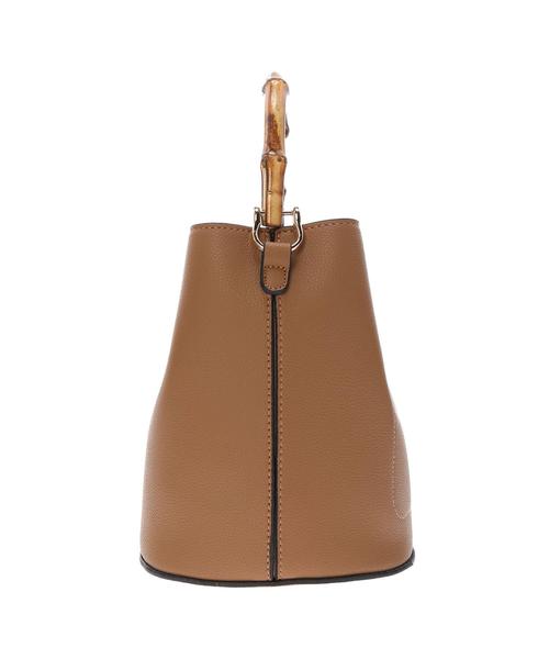 koe(コエ)の「バンブーハンドルバッグ(ハンドバッグ・レディース・ブラック/キャメル・FREE)」の6枚目の写真