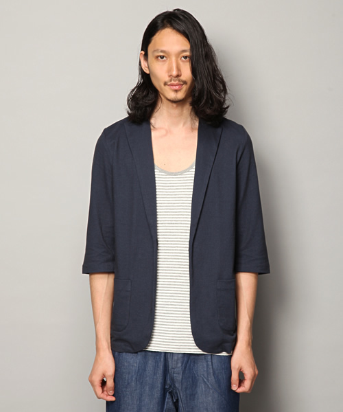 Lui's（ルイス）の「Lui's 7分袖カットジャケット（テーラードジャケット・メンズ・ネイビー/ブラック/ブルー/ライトグレー・SMALL/MEDIUM/LARGE）」の14枚目の写真