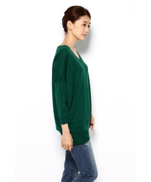 SLOBE IENA（スローブイエナ）の「LEONORA V/N ニュアンス プルオーバー。（ニット/セーター・レディース・ブラウン/ブラック/ホワイト/ライトグレー/グリーン/イエロー・FREE）」の8枚目の写真