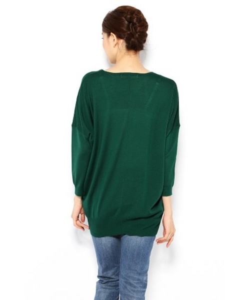 SLOBE IENA（スローブイエナ）の「LEONORA V/N ニュアンス プルオーバー。（ニット/セーター・レディース・ブラウン/ブラック/ホワイト/ライトグレー/グリーン/イエロー・FREE）」の9枚目の写真