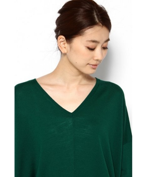 SLOBE IENA（スローブイエナ）の「LEONORA V/N ニュアンス プルオーバー。（ニット/セーター・レディース・ブラウン/ブラック/ホワイト/ライトグレー/グリーン/イエロー・FREE）」の10枚目の写真