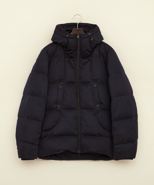 EMMA CLOTHES（エマクローズ）の「ストレッチ ダウン＆フェザー フードジャケット（ダウンジャケット/コート・メンズ・ブラック/チャコール/カーキオリーブ/ネイビー/ベージュ・M/L/XL）」の10枚目の写真