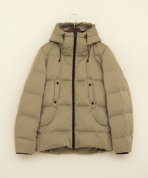 EMMA CLOTHES（エマクローズ）の「ストレッチ ダウン＆フェザー フードジャケット（ダウンジャケット/コート・メンズ・ブラック/チャコール/カーキオリーブ/ネイビー/ベージュ・M/L/XL）」の9枚目の写真