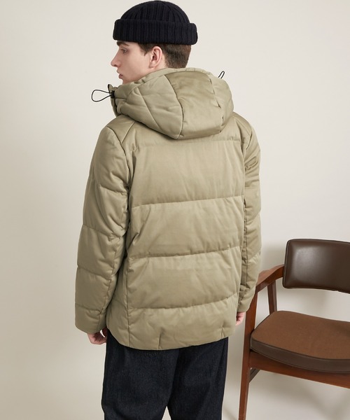 EMMA CLOTHES（エマクローズ）の「ストレッチ ダウン＆フェザー フードジャケット（ダウンジャケット/コート・メンズ・ブラック/チャコール/カーキオリーブ/ネイビー/ベージュ・M/L/XL）」の22枚目の写真