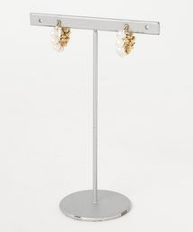 【marinaJEWELRY】14kgf/pti*Freshwater Pearl gold bi-color wrapped earring
