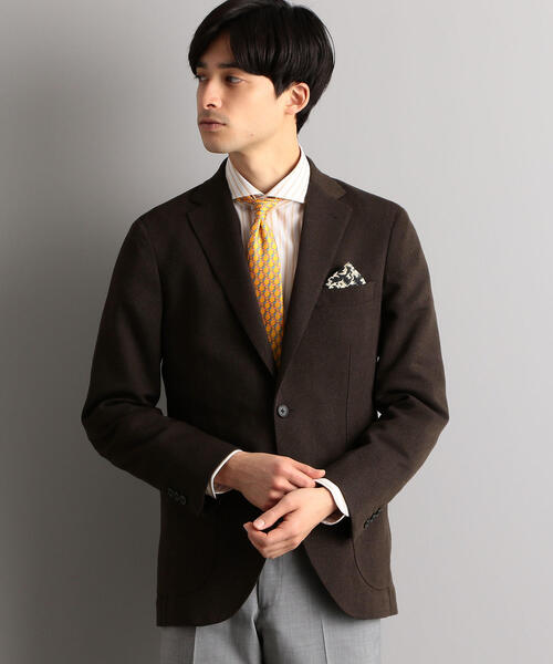 green label relaxing(グリーンレーベルリラクシング)の「ECO メッシュムジ 2B NT2PP- ジャケット(テーラードジャケット・メンズ・ダークブラウン/グレー/ネイビー・48/46/44/50/42)」の2枚目の写真