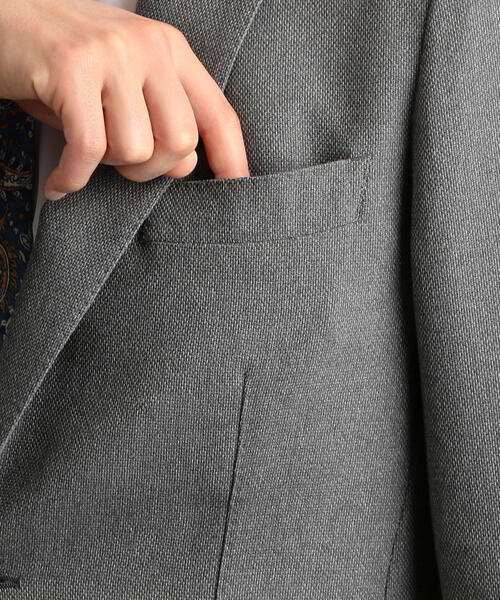 green label relaxing(グリーンレーベルリラクシング)の「ECO メッシュムジ 2B NT2PP- ジャケット(テーラードジャケット・メンズ・ダークブラウン/グレー/ネイビー・48/46/44/50/42)」の9枚目の写真