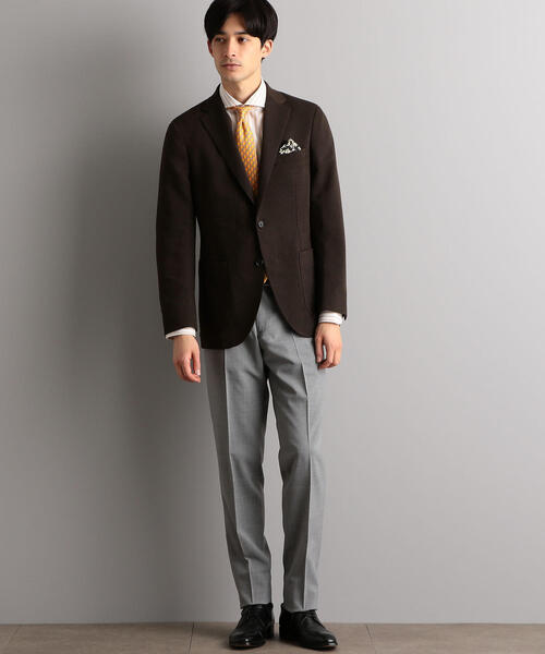 green label relaxing(グリーンレーベルリラクシング)の「ECO メッシュムジ 2B NT2PP- ジャケット(テーラードジャケット・メンズ・ダークブラウン/グレー/ネイビー・48/46/44/50/42)」の4枚目の写真