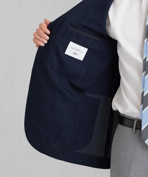 green label relaxing(グリーンレーベルリラクシング)の「ECO メッシュムジ 2B NT2PP- ジャケット(テーラードジャケット・メンズ・ダークブラウン/グレー/ネイビー・48/46/44/50/42)」の5枚目の写真