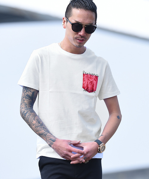JOKER(ジョーカー)の「選べる7柄/プリントTシャツ(Tシャツ/カットソー・メンズ・ブラック系その他2/ブラック系その他4/ホワイト系その他6/ホワイト系その他/ブラック系その他/ホワイト系その他4/ホワイト系その他2/ホワイト系その他5/オレンジ/ブラック系その他5/ネイビー/ブラック系その他3/レッド/ブラック/レッド系その他/ホワイト/ホワイト系その他3・L/M/S/XL/XXL)」の7枚目の写真