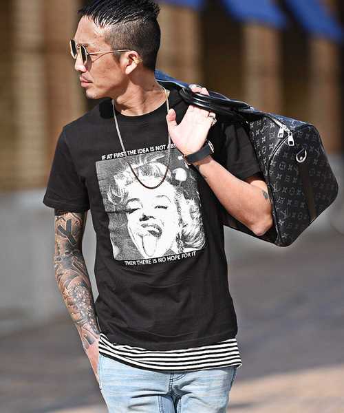 JOKER(ジョーカー)の「選べる7柄/プリントTシャツ(Tシャツ/カットソー・メンズ・ブラック系その他2/ブラック系その他4/ホワイト系その他6/ホワイト系その他/ブラック系その他/ホワイト系その他4/ホワイト系その他2/ホワイト系その他5/オレンジ/ブラック系その他5/ネイビー/ブラック系その他3/レッド/ブラック/レッド系その他/ホワイト/ホワイト系その他3・L/M/S/XL/XXL)」の9枚目の写真