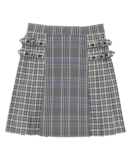 Candy Stripper（キャンディストリッパー）の「CHECK BELTED PLEATS スカート（スカート・レディース・ベージュ/グレー・1/2）」の4枚目の写真