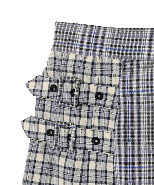 Candy Stripper（キャンディストリッパー）の「CHECK BELTED PLEATS スカート（スカート・レディース・ベージュ/グレー・1/2）」の6枚目の写真