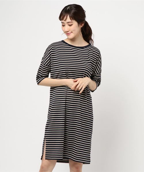 AMERICAN HOLIC（アメリカンホリック）の「ドロップショルダーカットワンピース　＊（ワンピース・レディース・ブラック/その他7/ブラック系その他4/グレー系その他4/ブルー系その他2・M/L）」の8枚目の写真