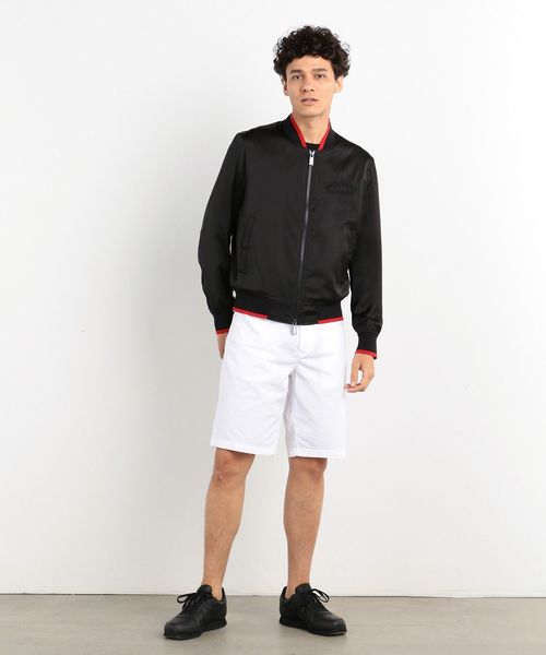 ARMANI EXCHANGE(アルマーニエクスチェンジ)の「【A|Xアルマーニ エクスチェンジ】バックパームツリープリント サテンジャンパー(ブルゾン・メンズ・ブラック・SMALL/MEDIUM/LARGE/X-LARGE/X-SMALL)」の5枚目の写真