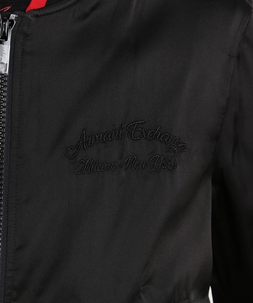 ARMANI EXCHANGE(アルマーニエクスチェンジ)の「【A|Xアルマーニ エクスチェンジ】バックパームツリープリント サテンジャンパー(ブルゾン・メンズ・ブラック・SMALL/MEDIUM/LARGE/X-LARGE/X-SMALL)」の9枚目の写真