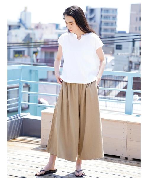AMERICAN HOLIC（アメリカンホリック）の「麻混ギャザーガウチョパンツ