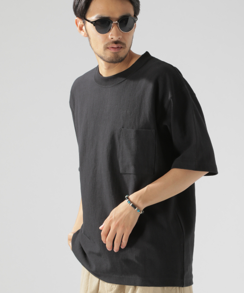 BAYFLOW（ベイフロー）の「10OZワイドTシャツ（Tシャツ/カットソー・メンズ・ホワイト/ブラック/ベージュ/ネイビー/オレンジ・SMALL/MEDIUM/LARGE）」の3枚目の写真