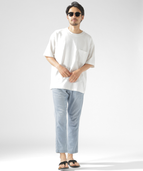 BAYFLOW（ベイフロー）の「10OZワイドTシャツ（Tシャツ/カットソー・メンズ・ホワイト/ブラック/ベージュ/ネイビー/オレンジ・SMALL/MEDIUM/LARGE）」の8枚目の写真