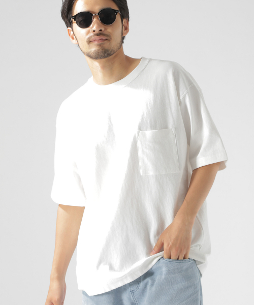 BAYFLOW（ベイフロー）の「10OZワイドTシャツ（Tシャツ/カットソー・メンズ・ホワイト/ブラック/ベージュ/ネイビー/オレンジ・SMALL/MEDIUM/LARGE）」の10枚目の写真