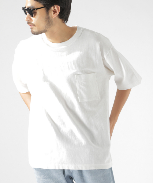 BAYFLOW（ベイフロー）の「10OZワイドTシャツ（Tシャツ/カットソー・メンズ・ホワイト/ブラック/ベージュ/ネイビー/オレンジ・SMALL/MEDIUM/LARGE）」の11枚目の写真