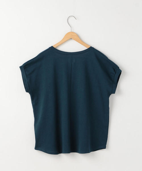 coen（コーエン）の「【接触冷感】梨地Vネックプルオーバー（Tシャツ/カットソー・レディース・ブラック/ホワイト/ターコイズブルー・FREE）」の12枚目の写真