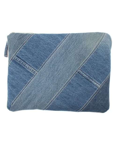 goa(ゴア)の「USED Denim パッチワーククラッチBAG(クラッチバッグ・レディース・インディゴブルー・FREE)」の1枚目の写真