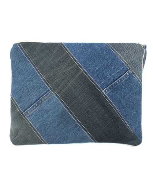 goa(ゴア)の「USED Denim パッチワーククラッチBAG(クラッチバッグ・レディース・インディゴブルー・FREE)」の6枚目の写真
