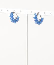 tone（トーン）の「【marinaJEWELRY】SV/AAA Blue Agate wrapped earring（イヤリング）」