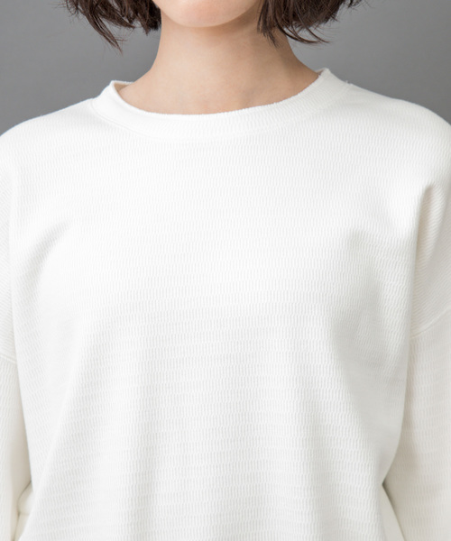 Munich(ミューニック)の「バックブラッシュドウォームサーマル サイドベントプルオーバー(スウェット・レディース・ホワイト/ブラック/ベージュ/グレー・FREE)」の12枚目の写真