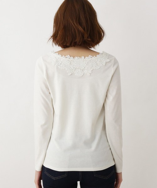 grove（グローブ）の「【S-LLあり】シアバター襟レース長袖プルオーバー（Tシャツ/カットソー・レディース・ライトブルー/ブラウン系その他/アイボリー/ブラック・01/02/03/04）」の10枚目の写真