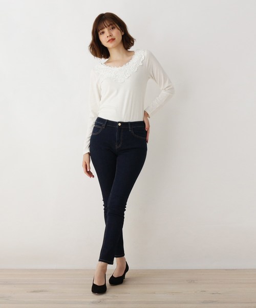 grove（グローブ）の「【S-LLあり】シアバター襟レース長袖プルオーバー（Tシャツ/カットソー・レディース・ライトブルー/ブラウン系その他/アイボリー/ブラック・01/02/03/04）」の9枚目の写真