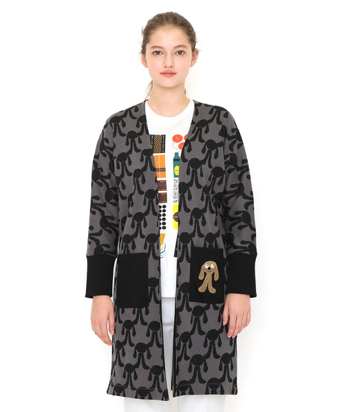 セール コラボレーションジャカードドルマンカーディガン ザグレードッグ オーレエクセル チャコール カーディガン ボレロ Design Tshirts Store Graniph デザイン ティーシャツ ストア グラニフ のファッション通販 Zozotown