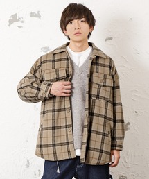 MinoriTY | 【2019秋冬新作】ウールタッチビッグシルエットCPOジャケット フリース アウター ウールコート オーバーシャツ(ミリタリージャケット)