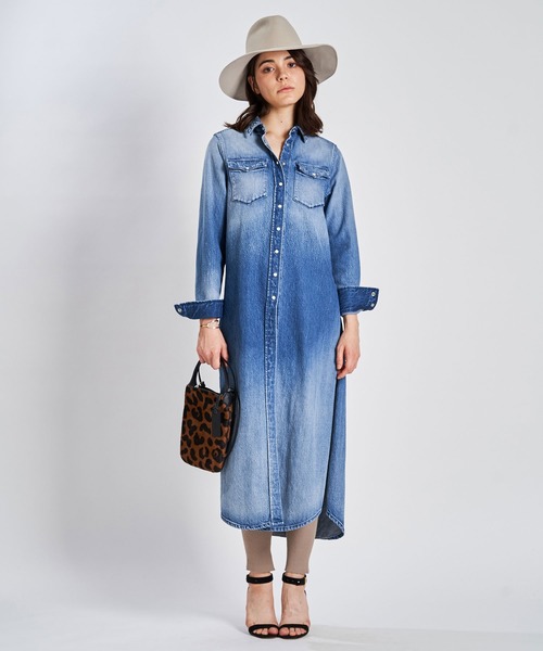 Whim Gazette（ウィムガゼット）の「デニムロングシャツワンピース