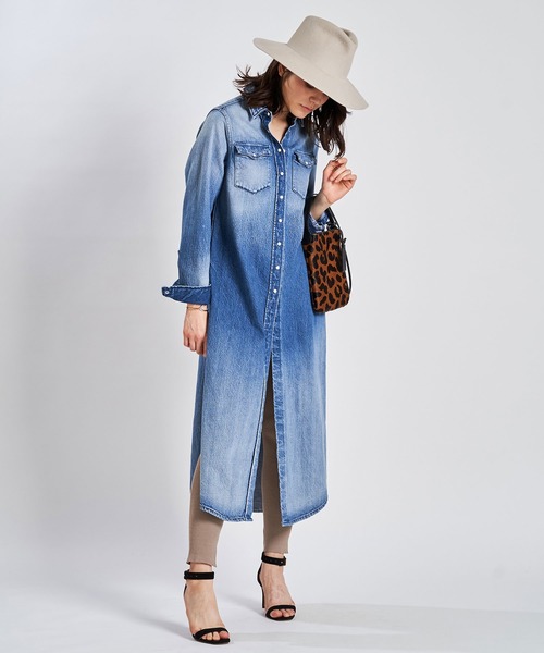 Whim Gazette（ウィムガゼット）の「デニムロングシャツワンピース
