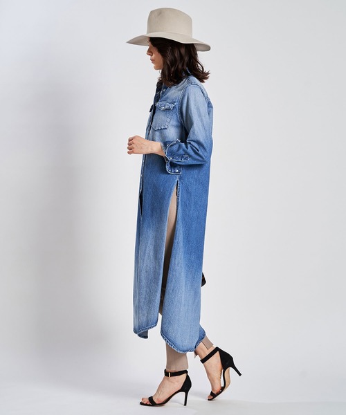 Whim Gazette（ウィムガゼット）の「デニムロングシャツワンピース