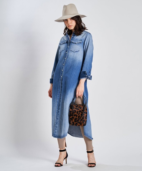 Whim Gazette（ウィムガゼット）の「デニムロングシャツワンピース