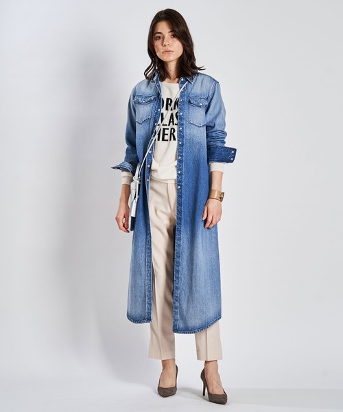 Whim Gazette（ウィムガゼット）の「デニムロングシャツワンピース