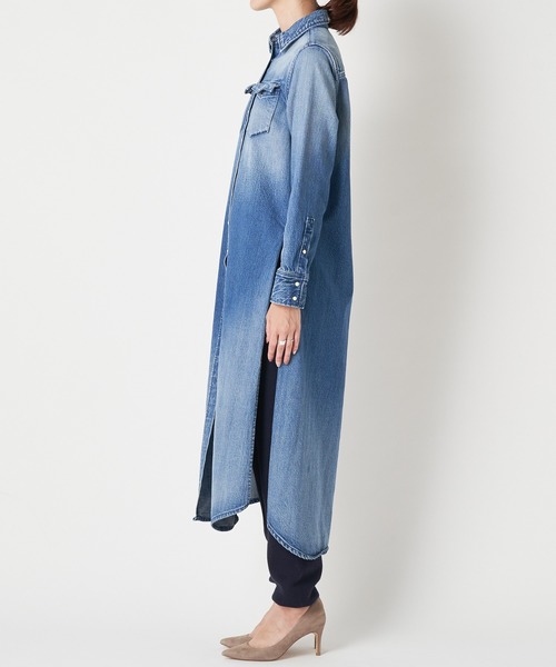 Whim Gazette（ウィムガゼット）の「デニムロングシャツワンピース