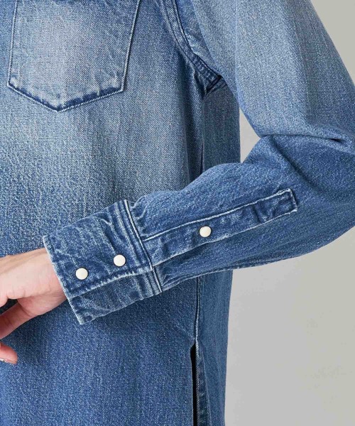 Whim Gazette（ウィムガゼット）の「デニムロングシャツワンピース